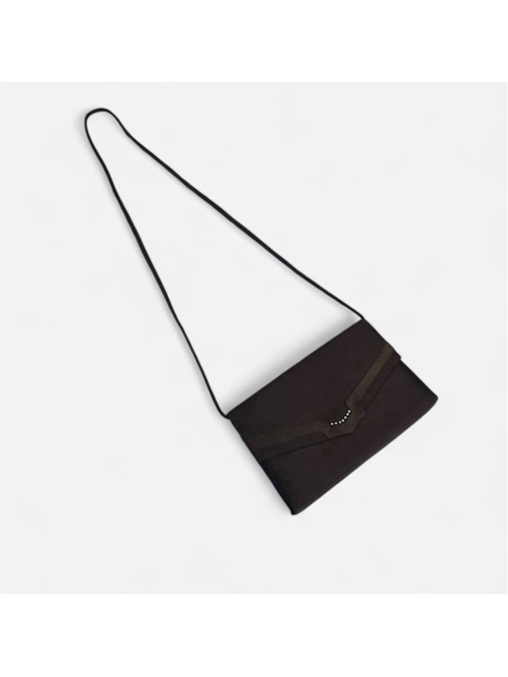 Women’s vintage La regale Black Clutch Purse With Strap